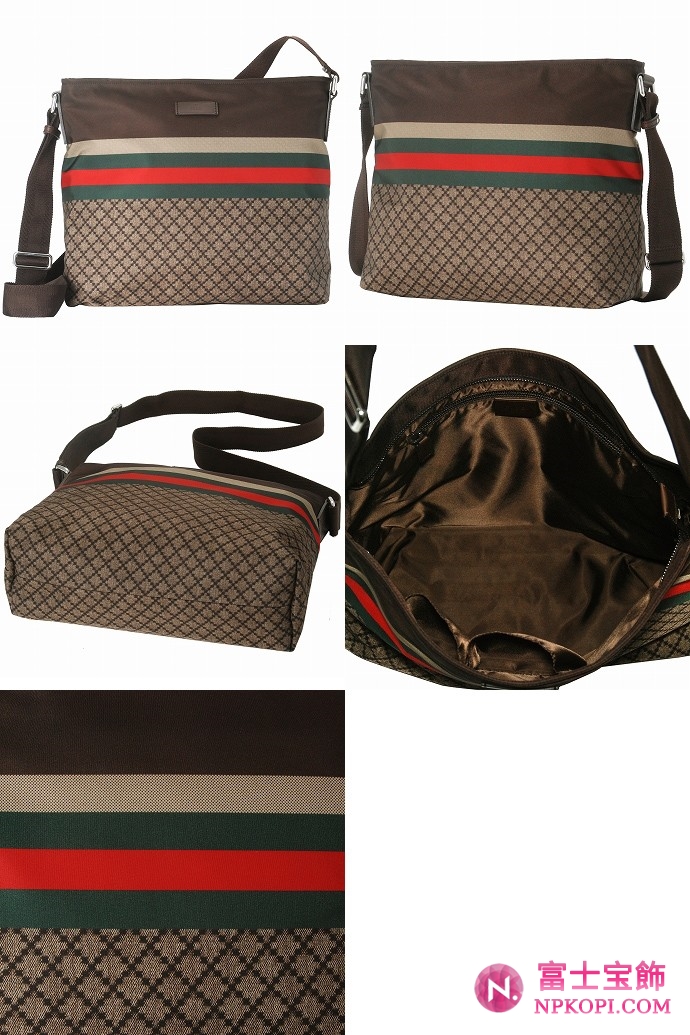 GUCCI/グッチ 2012年春夏ディアマンテナイロンシグネチャーウェブショルダーバッグ 270410 F951N 8636